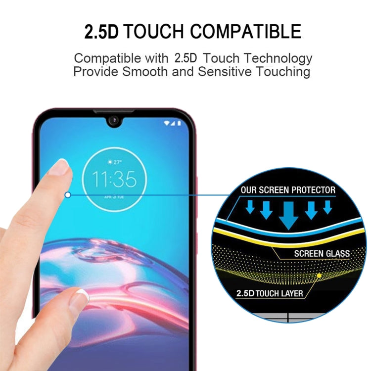 For Motorola Moto E6i Full Glue Full Cover Screen Protector Tempered Glass Film by buy2fix