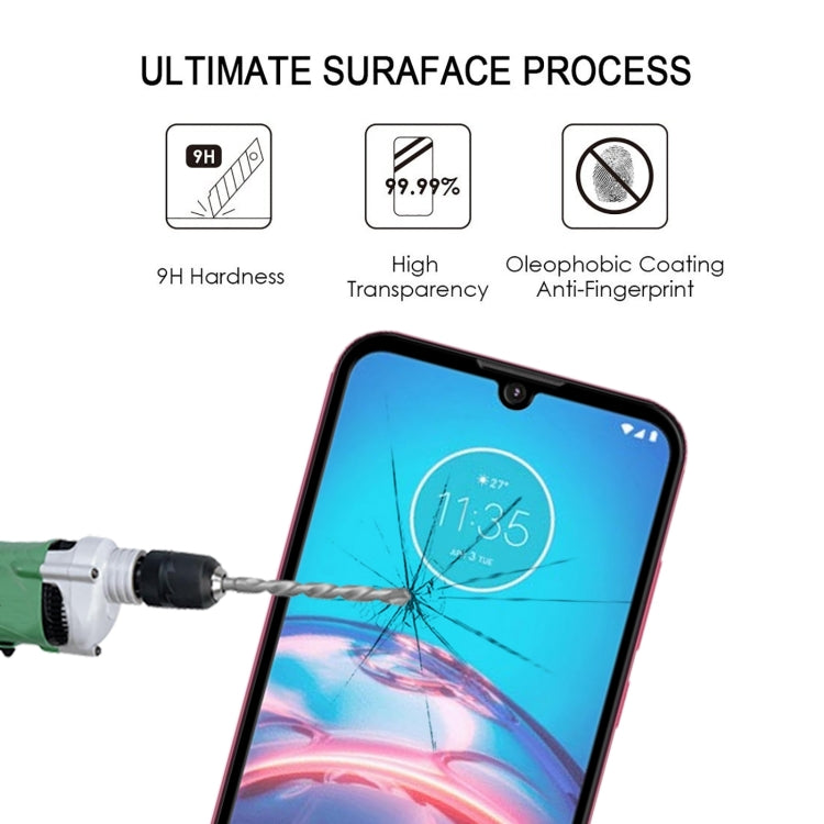 For Motorola Moto E6i Full Glue Full Cover Screen Protector Tempered Glass Film by buy2fix