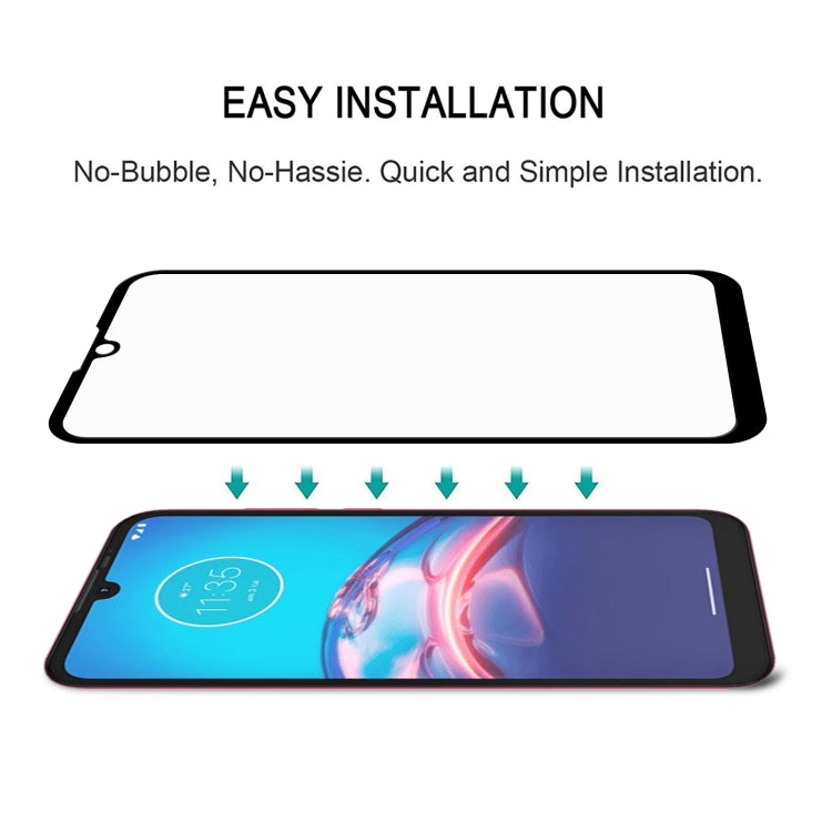 For Motorola Moto E6i Full Glue Full Cover Screen Protector Tempered Glass Film by buy2fix