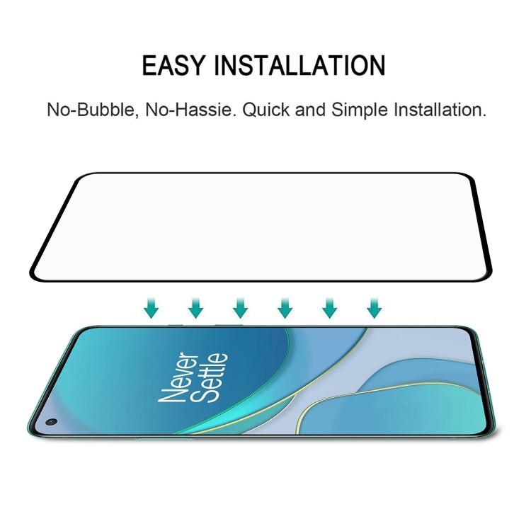 For OnePlus 8T / 8T+ 5G Full Glue Full Cover Screen Protector Tempered Glass Film by buy2fix