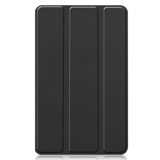 For Lenovo Tab M7 3rd Gen Custer Texture Horizontal Flip Leather Case with Three-folding Holder(Black) - Lenovo by buy2fix | Online Shopping UK | buy2fix