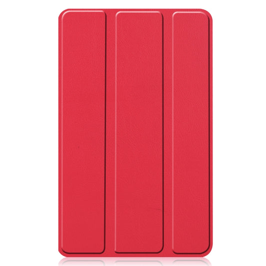 For Lenovo Tab M7 3rd Gen Custer Texture Horizontal Flip Leather Case with Three-folding Holder(Red) - Lenovo by buy2fix | Online Shopping UK | buy2fix