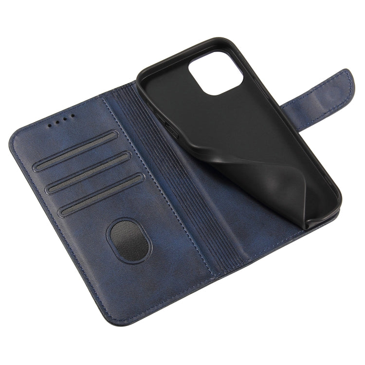 For iPhone 13 mini Calf Texture Buckle Horizontal Flip Leather Case with Holder & Card Slots & Wallet (Blue) by buy2fix