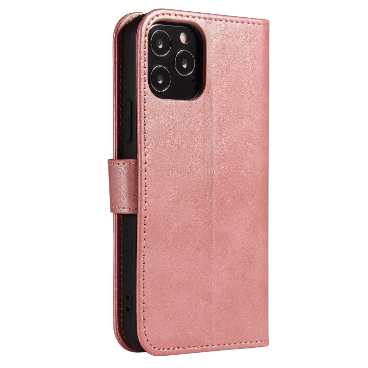 For iPhone 13 mini Calf Texture Buckle Horizontal Flip Leather Case with Holder & Card Slots & Wallet (Rose Gold) by buy2fix