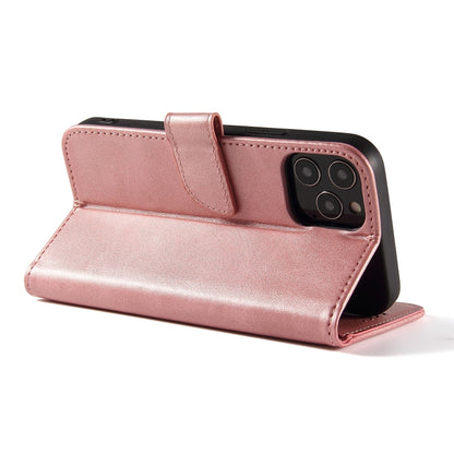 For iPhone 13 mini Calf Texture Buckle Horizontal Flip Leather Case with Holder & Card Slots & Wallet (Rose Gold) by buy2fix