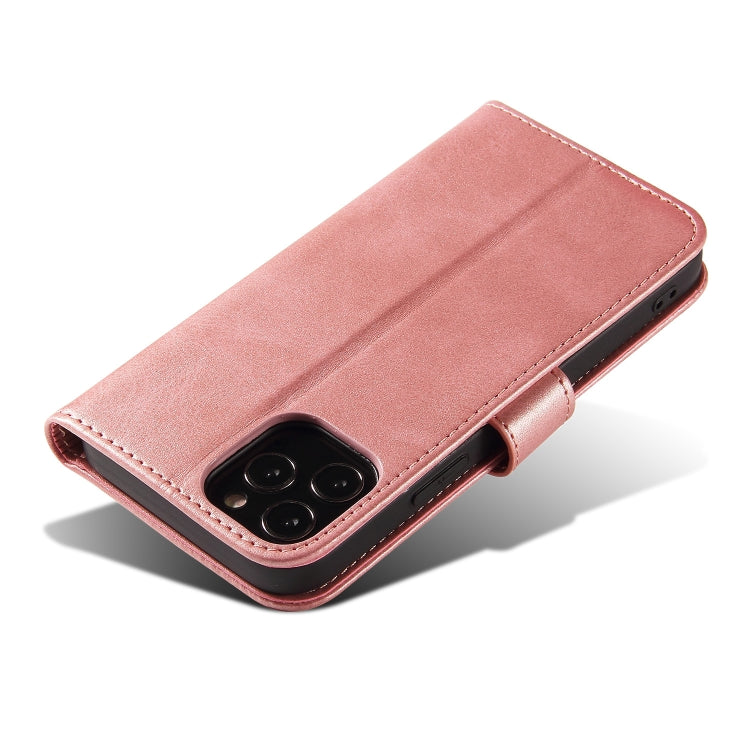 For iPhone 13 mini Calf Texture Buckle Horizontal Flip Leather Case with Holder & Card Slots & Wallet (Rose Gold) by buy2fix