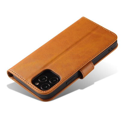 For iPhone 13 Pro Calf Texture Buckle Horizontal Flip Leather Case with Holder & Card Slots & Wallet (Khaki) - iPhone 13 Pro Cases by buy2fix | Online Shopping UK | buy2fix