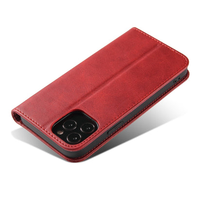 For iPhone 13 mini Calf Texture Magnetic Horizontal Flip Leather Case with Holder & Card Slots & Wallet (Red) by buy2fix