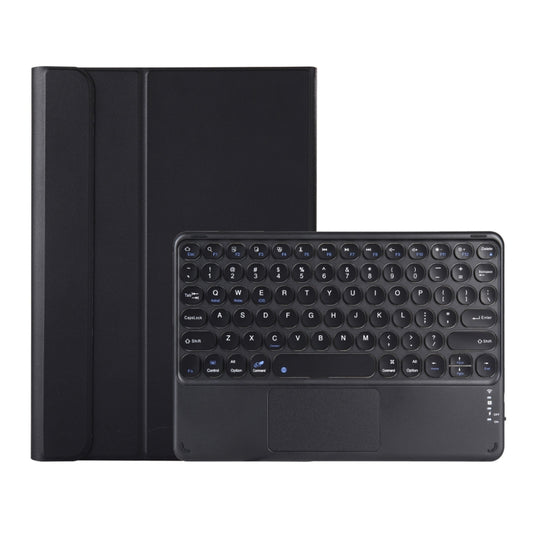 Y0N5-A TPU Tablet Case Lambskin Texture Round Keycap Bluetooth Keyboard Leather Tablet Case with Holder & Touchpad For Xiaomi Pad 5 / 5 Pro(Black) - Xiaomi Keyboard by buy2fix | Online Shopping UK | buy2fix