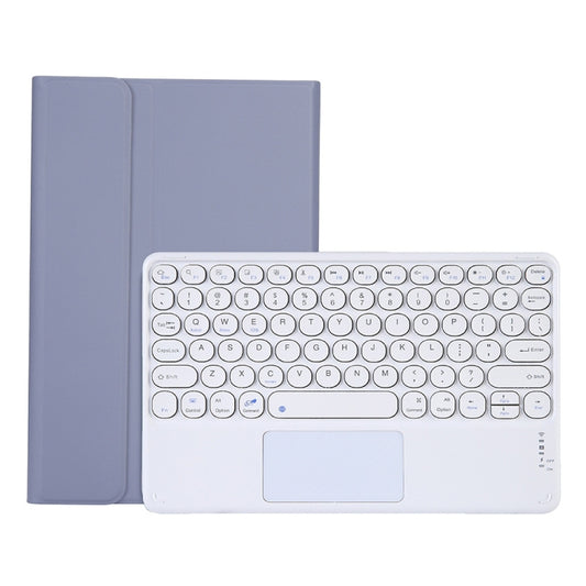 Y0N5-A TPU Tablet Case Lambskin Texture Round Keycap Bluetooth Keyboard Leather Tablet Case with Holder & Touchpad For Xiaomi Pad 5 / 5 Pro(Purple) - Xiaomi Keyboard by buy2fix | Online Shopping UK | buy2fix