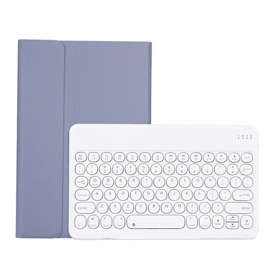 Y0N5 TPU Tablet Case Lambskin Texture Round Keycap Bluetooth Keyboard Leather Tablet Case with Holder For Xiaomi Pad 5 / 5 Pro(Purple) - Xiaomi Keyboard by buy2fix | Online Shopping UK | buy2fix