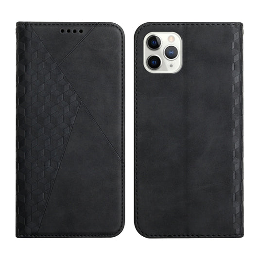 For iPhone 11 Pro Diamond Pattern Splicing Skin Feel Magnetic Horizontal Flip Leather Case with Card Slots & Holder & Wallet (Black) by buy2fix