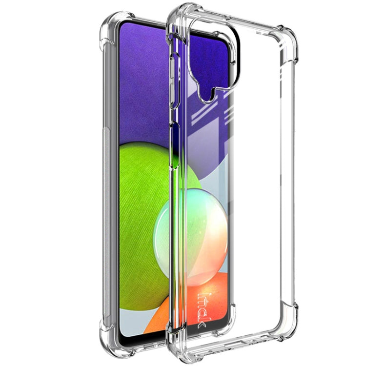For Samsung Galaxy A22 4G IMAK All Coverage Shockproof Airbag TPU Case with Screen Protector(Transparent) by imak