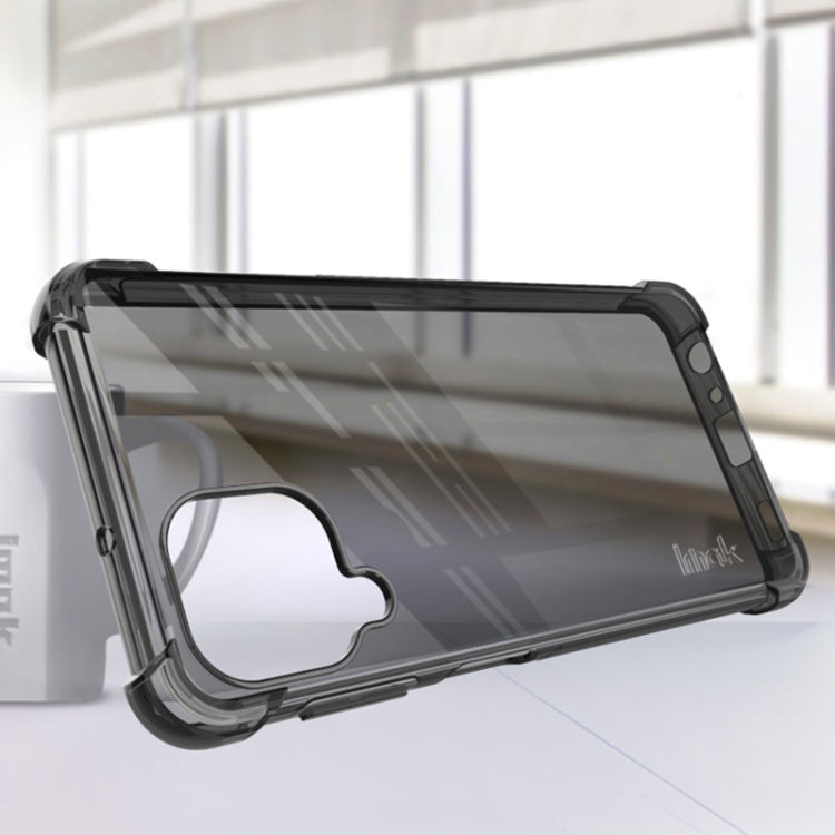 For Samsung Galaxy A22 4G IMAK All Coverage Shockproof Airbag TPU Case with Screen Protector(Transparent Black) by imak