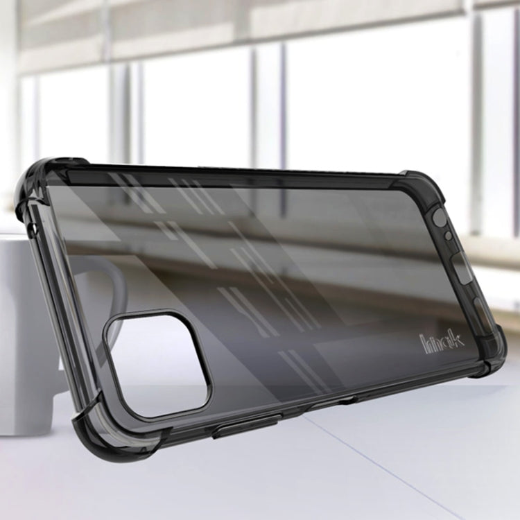 For Samsung Galaxy A22 5G IMAK All Coverage Shockproof Airbag TPU Case with Screen Protector(Transparent Black) by imak