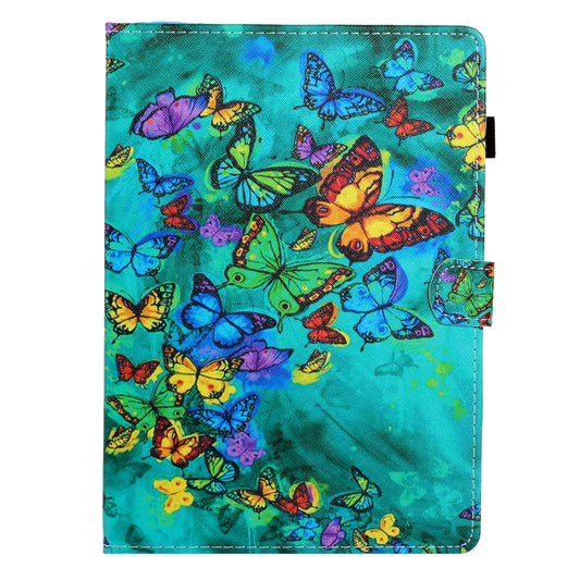 For iPad Air / Air 2 / iPad 9.7 Colored Drawing Horizontal Flip PU Leather Case with Holder & Card Slot & Sleep / Wake-up Function(Green Butterfly) - More iPad Cases by buy2fix | Online Shopping UK | buy2fix