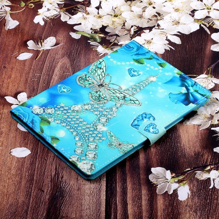 For iPad Air / Air 2 / iPad 9.7 Colored Drawing Horizontal Flip PU Leather Case with Holder & Card Slot & Sleep / Wake-up Function(Butterfly Tower) - More iPad Cases by buy2fix | Online Shopping UK | buy2fix