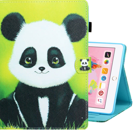 For iPad 10.2 / Air 10.5 (2019) Colored Drawing Horizontal Flip PU Leather Case with Holder & Card Slot & Sleep / Wake-up Function(Panda) - iPad 10.2 Cases by buy2fix | Online Shopping UK | buy2fix