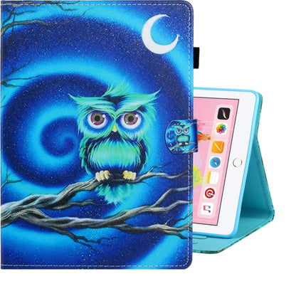 For iPad 10.2 / Air 10.5 (2019) Colored Drawing Horizontal Flip PU Leather Case with Holder & Card Slot & Sleep / Wake-up Function(Moon Owl) - iPad 10.2 Cases by buy2fix | Online Shopping UK | buy2fix