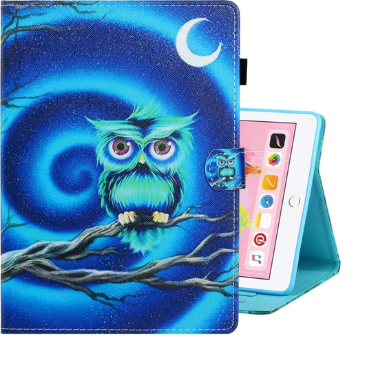 For iPad 10.2 / Air 10.5 (2019) Colored Drawing Horizontal Flip PU Leather Case with Holder & Card Slot & Sleep / Wake-up Function(Moon Owl) - iPad 10.2 Cases by buy2fix | Online Shopping UK | buy2fix