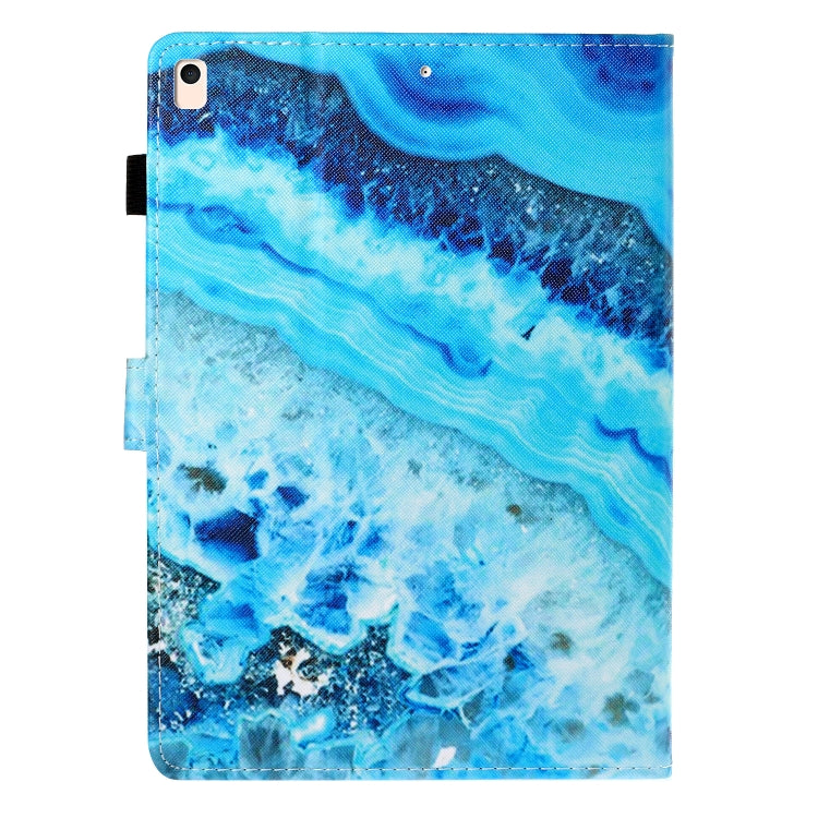 For iPad 10.2 / Air 10.5 (2019) Colored Drawing Horizontal Flip PU Leather Case with Holder & Card Slot & Sleep / Wake-up Function(Blue Marble) - iPad 10.2 Cases by buy2fix | Online Shopping UK | buy2fix