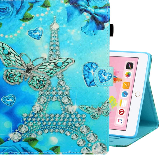 For iPad 10.2 / Air 10.5 (2019) Colored Drawing Horizontal Flip PU Leather Case with Holder & Card Slot & Sleep / Wake-up Function(Butterfly Tower) - iPad 10.2 Cases by buy2fix | Online Shopping UK | buy2fix