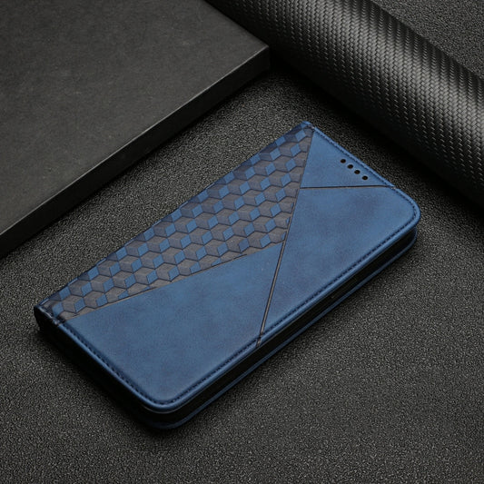 For Motorola Moto G30 / G10 Diamond Pattern Splicing Skin Feel Magnetic Horizontal Flip Leather Case with Card Slots & Holder & Wallet(Blue) by buy2fix