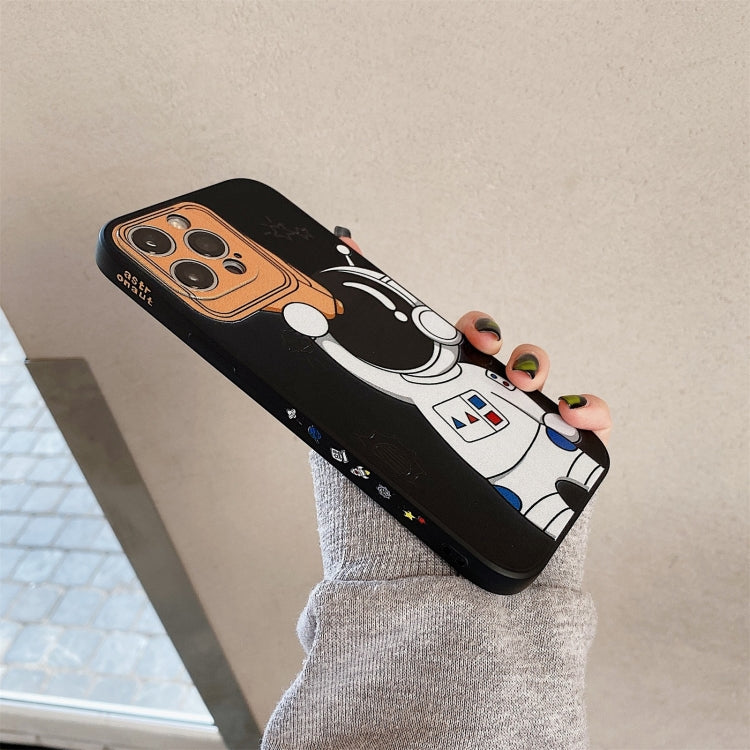 For iPhone 12 Spaceman Binoculars Shockproof Protective Case(Black) by buy2fix