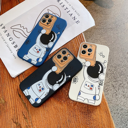 For iPhone 12 Spaceman Binoculars Shockproof Protective Case(Black) by buy2fix