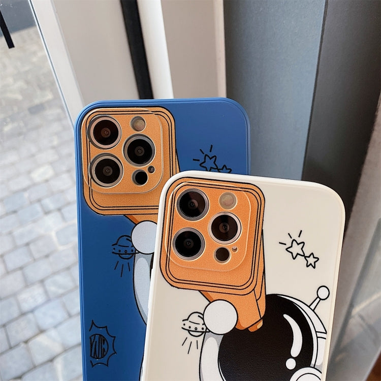 For iPhone 11 Spaceman Binoculars Shockproof Protective Case (Beige) by buy2fix