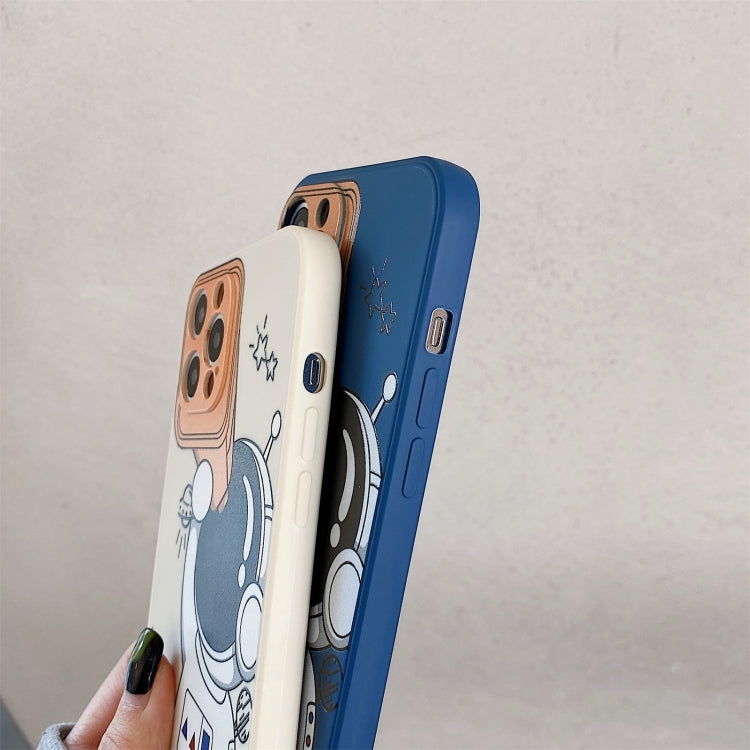 For iPhone 11 Spaceman Binoculars Shockproof Protective Case (Beige) by buy2fix