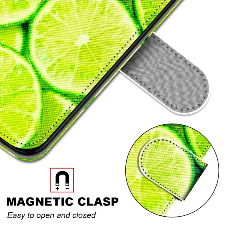For OPPO A93 5G / A93s 5G / A54 5G / A74 5G Coloured Drawing Cross Texture Horizontal Flip PU Leather Case with Holder & Card Slots & Wallet & Lanyard(Green Lemon) by buy2fix