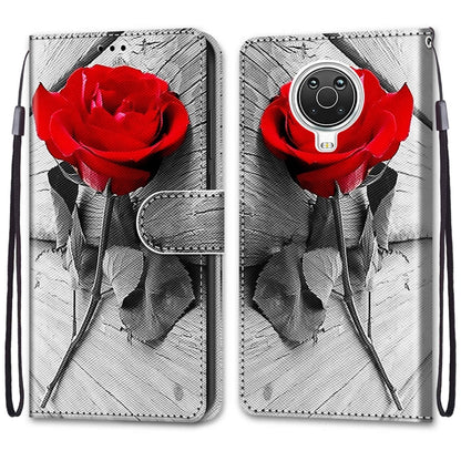 For Nokia G20 / G10 / 6.3 Coloured Drawing Cross Texture Horizontal Flip PU Leather Case with Holder & Card Slots & Wallet & Lanyard(Wood Red Rose) by buy2fix