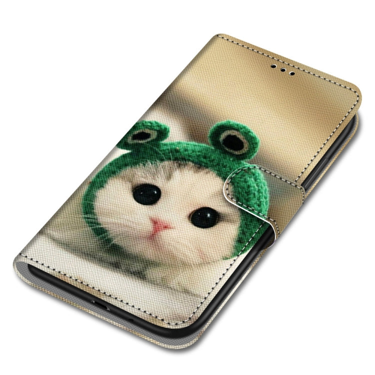 For OPPO A54 5G / A74 5G / A93 5G / A93s 5G Coloured Drawing Cross Texture Horizontal Flip PU Leather Case with Holder & Card Slots & Wallet & Lanyard(Frog Kitten) by buy2fix