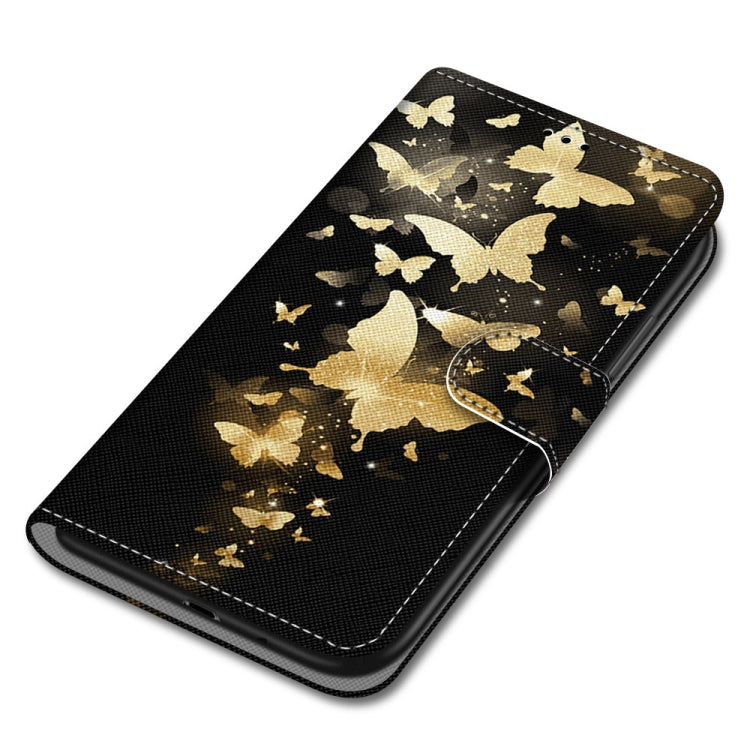 For OPPO A54 5G / A74 5G / A93 5G / A93s 5G Coloured Drawing Cross Texture Horizontal Flip PU Leather Case with Holder & Card Slots & Wallet & Lanyard(Golden Butterfly Group) by buy2fix