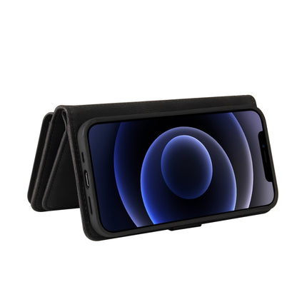 For iPhone 12 mini Skin Feel PU + TPU Horizontal Flip Leather Case with Holder & 15 Cards Slot & Wallet & Zipper Pocket & Lanyard (Black) by buy2fix