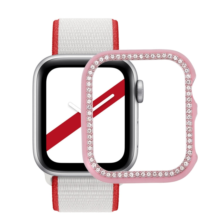 Metal Diamond Protective Watch Case For Apple Watch Series 6 / 5 / 4 / Watch SE 44mm(Pink) by buy2fix