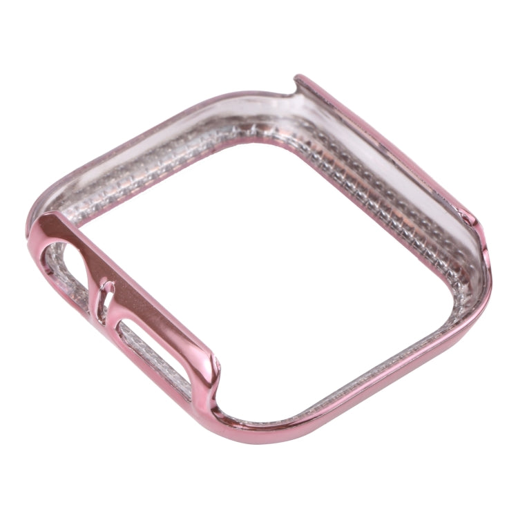 Metal Diamond Protective Watch Case For Apple Watch Series 6 / 5 / 4 / Watch SE 44mm(Pink) by buy2fix