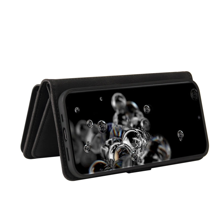 For Samsung Galaxy S20 Ultra Skin Feel PU + TPU Horizontal Flip Leather Case with Holder & 15 Cards Slot & Wallet & Zipper Pocket & Lanyard(Black) by buy2fix