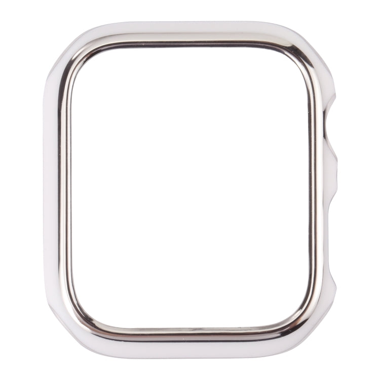 Dual-color Electroplating PC Protective Watch Case For Apple Watch Series 3 & 2 & 1 42mm(Silver Edge + White Background) by buy2fix