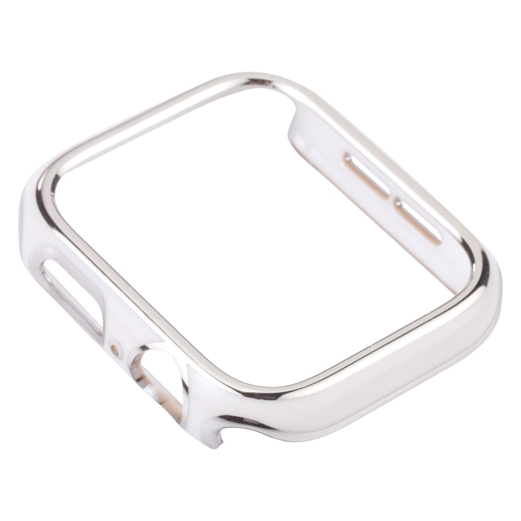 Dual-color Electroplating PC Protective Watch Case For Apple Watch Series 3 & 2 & 1 42mm(Silver Edge + White Background) by buy2fix