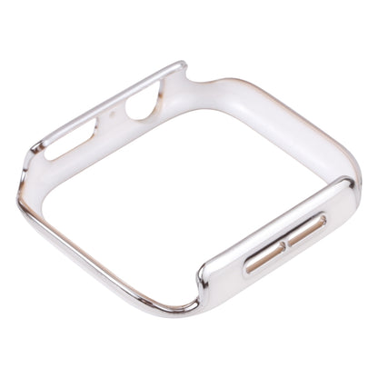 Dual-color Electroplating PC Protective Watch Case For Apple Watch Series 3 & 2 & 1 42mm(Silver Edge + White Background) by buy2fix