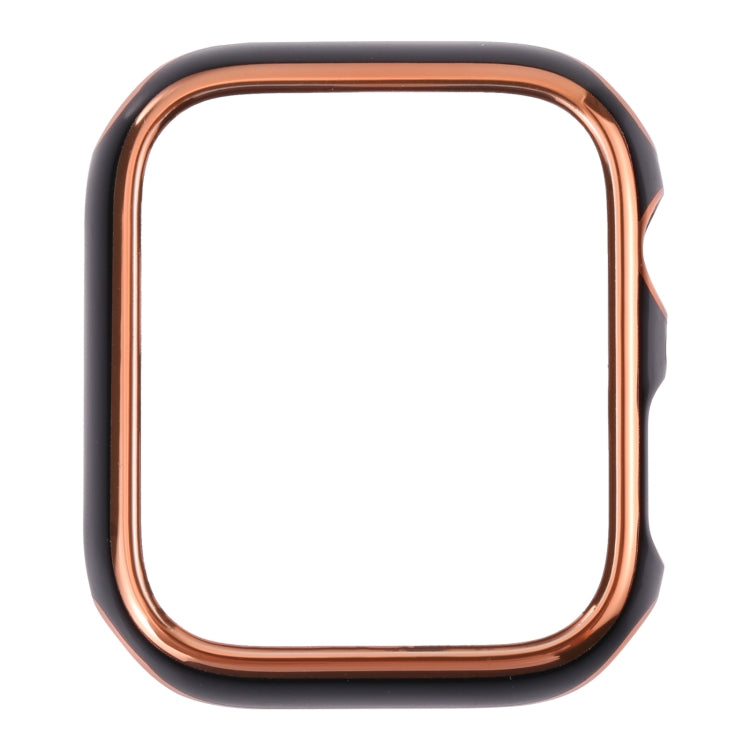 Dual-color Electroplating PC Protective Watch Case For Apple Watch Series 3 & 2 & 1 42mm(Rose Gold Edge + Black Bottom) by buy2fix