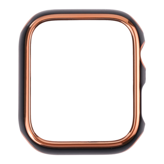 Dual-color Electroplating PC Protective Watch Case For Apple Watch Series 3 & 2 & 1 42mm(Rose Gold Edge + Black Bottom) by buy2fix