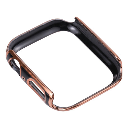 Dual-color Electroplating PC Protective Watch Case For Apple Watch Series 3 & 2 & 1 42mm(Rose Gold Edge + Black Bottom) by buy2fix