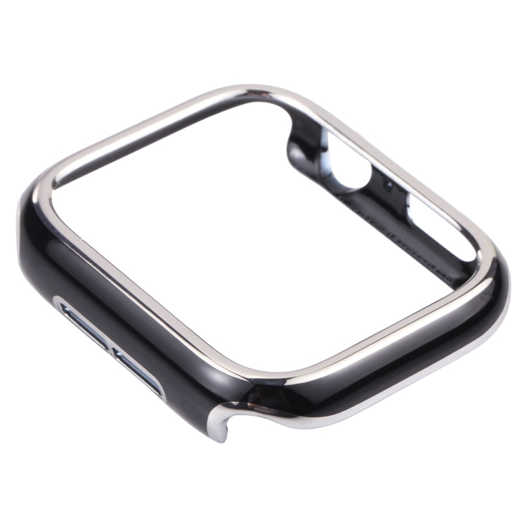 Dual-color Electroplating PC Protective Watch Case For Apple Watch Series 3 & 2 & 1 42mm(Silver Edge + Black Background) by buy2fix