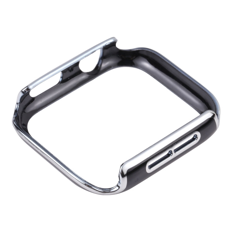 Dual-color Electroplating PC Protective Watch Case For Apple Watch Series 3 & 2 & 1 42mm(Silver Edge + Black Background) by buy2fix