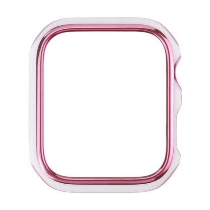 Dual-color Electroplating PC Protective Watch Case For Apple Watch Series 3 & 2 & 1 38mm(Pink Edge + White Base) by buy2fix