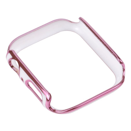 Dual-color Electroplating PC Protective Watch Case For Apple Watch Series 3 & 2 & 1 38mm(Pink Edge + White Base) by buy2fix