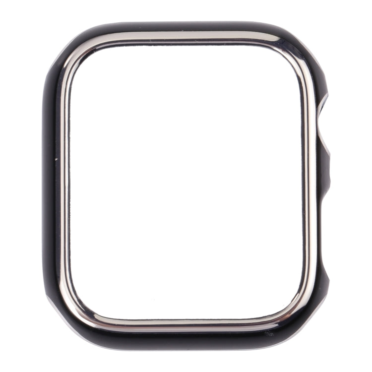 Dual-color Electroplating PC Protective Watch Case For Apple Watch Series 3 & 2 & 1 38mm(Silver Edge + Black Background) by buy2fix